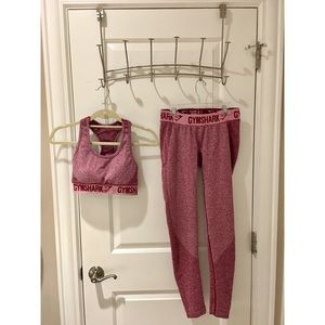 Gymshark matching flex sports bra and leggings